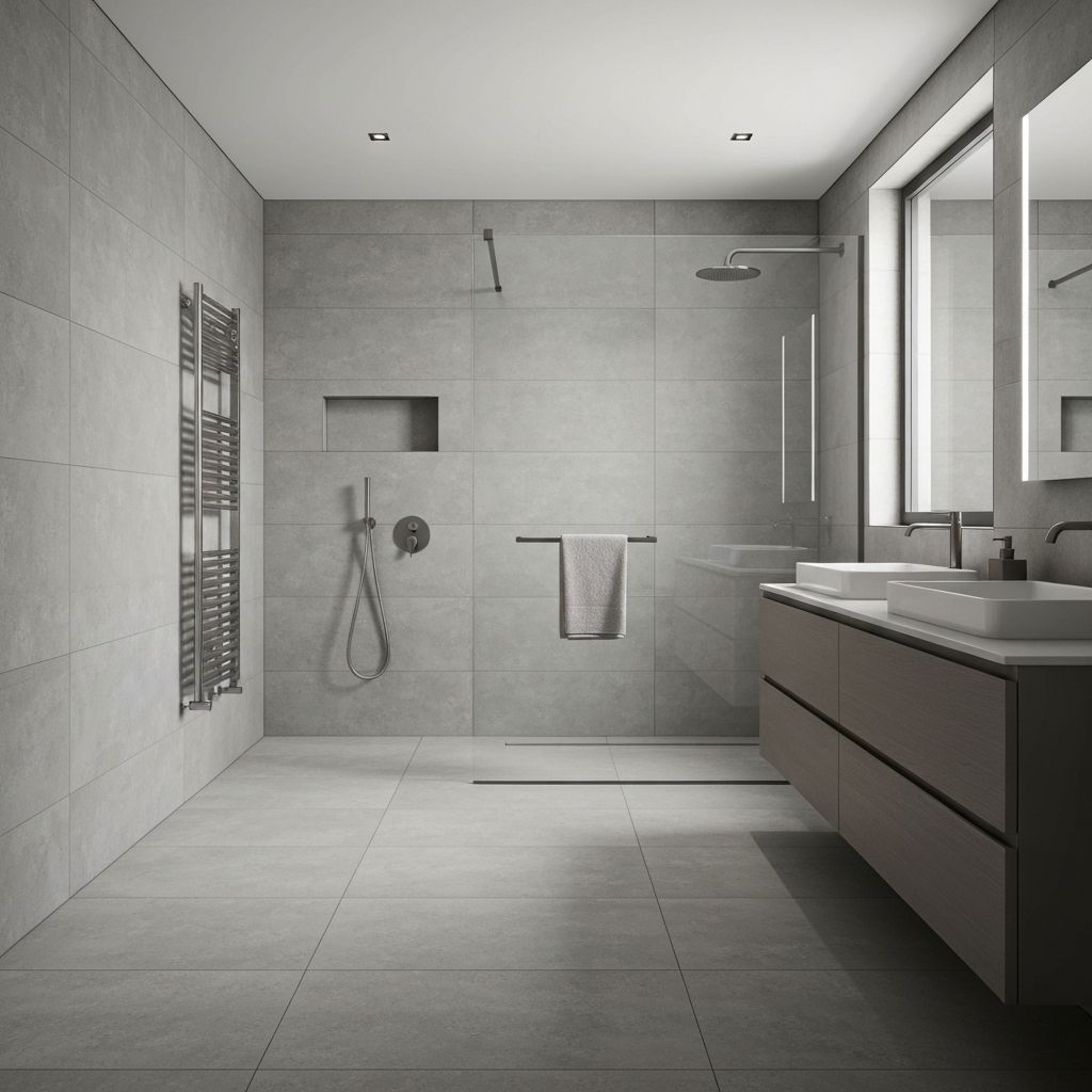 Modern banyo seramik uygulaması